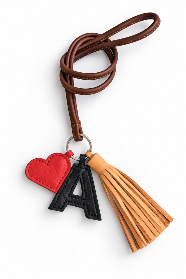 HERZ, TASSEL, BUCHSTABE SCHLÜSSELANHÄNGER