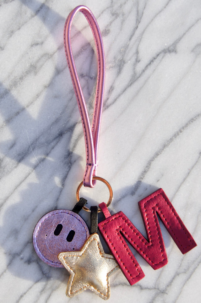 SCHLÜSSELBUND TWINKLE PINK MIT PERSÖNLICHEM BUCHSTABEN