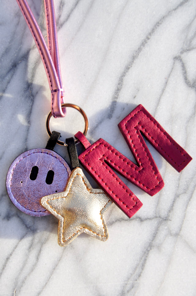 SCHLÜSSELBUND TWINKLE PINK MIT PERSÖNLICHEM BUCHSTABEN