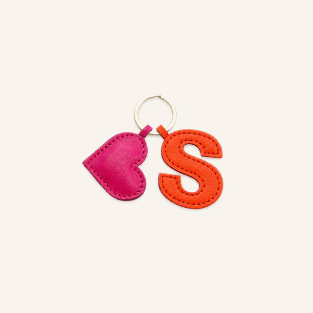 HEART AND LETTER KEYCHAIN COMBO