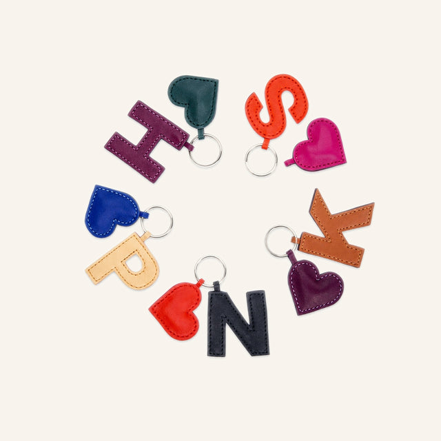 HEART AND LETTER KEYCHAIN COMBO